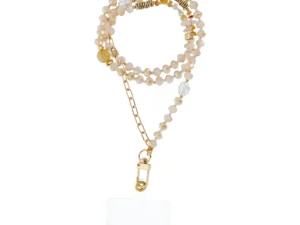 STONE pendant for the phone / cord length 82cm (41cm in the loop) / on neck - orange