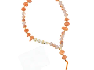 LOVE pendant for the phone / cord length 44cm (22cm in the loop) / on hand - orange