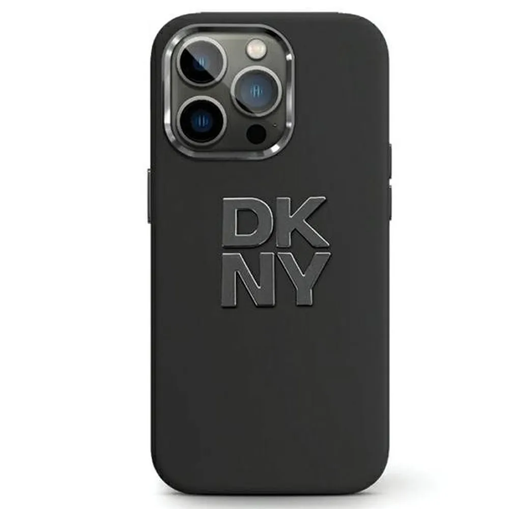DKNY case for IPHONE 15 Pro Max DKHCP15XSMCBSK (DKNY HC Silicone W/Stack Metal Logo) black