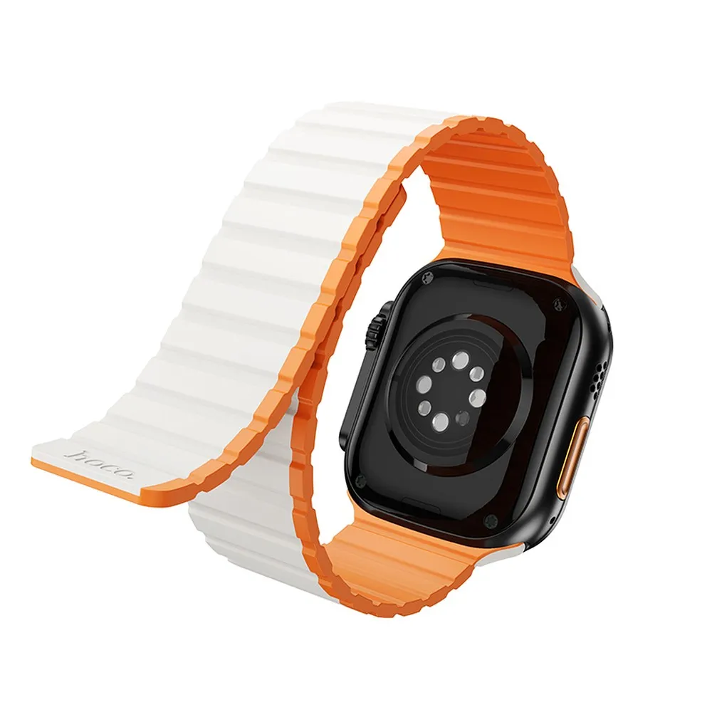 HOCO strap for Apple Watch 38 / 40 / 41 mm AS102 starlight with orange - Image 3
