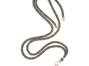 SWING (8mm) pendant for the phone with adjustable length / cord length 165cm (max 82.5cm in the loop) / on the shoulder or neck - grey-green-pink
