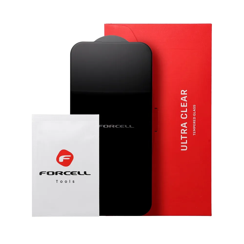 Forcell Ultra Clear Glass – iPhone 13-hoz, fekete - Image 6