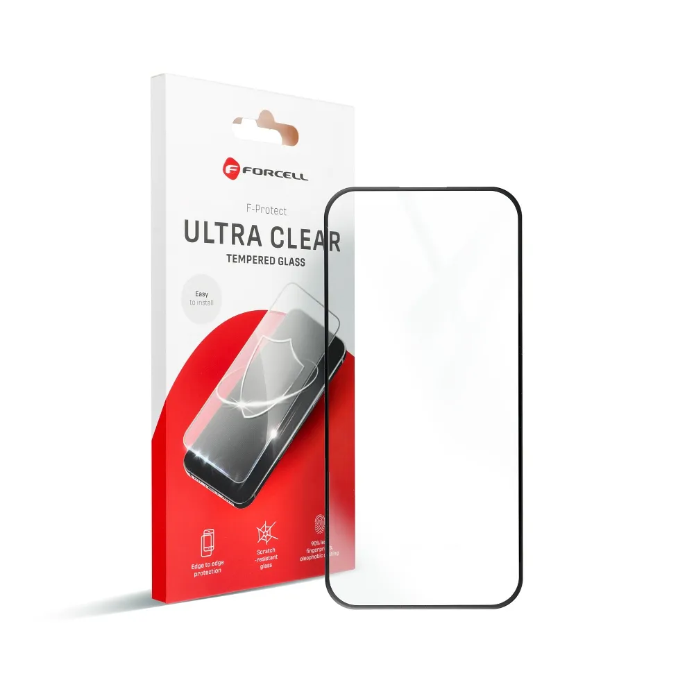 Forcell Ultra Clear Glass – iPhone 13-hoz, fekete - Image 2