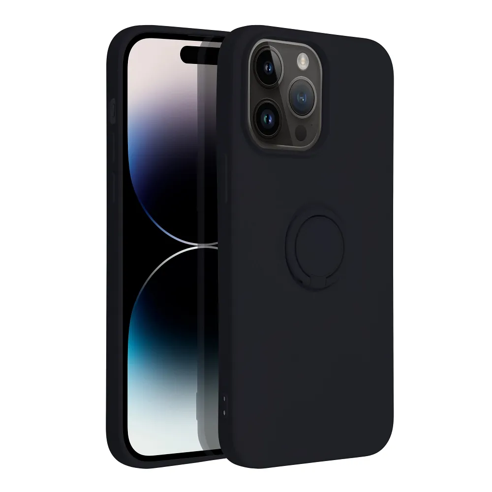 SILICONE RING case for IPHONE 14 Pro Max black - Image 3