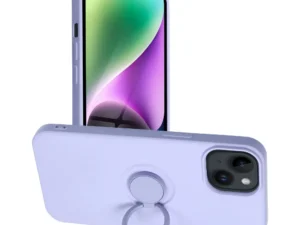 SILICONE RING case for IPHONE 14 violet