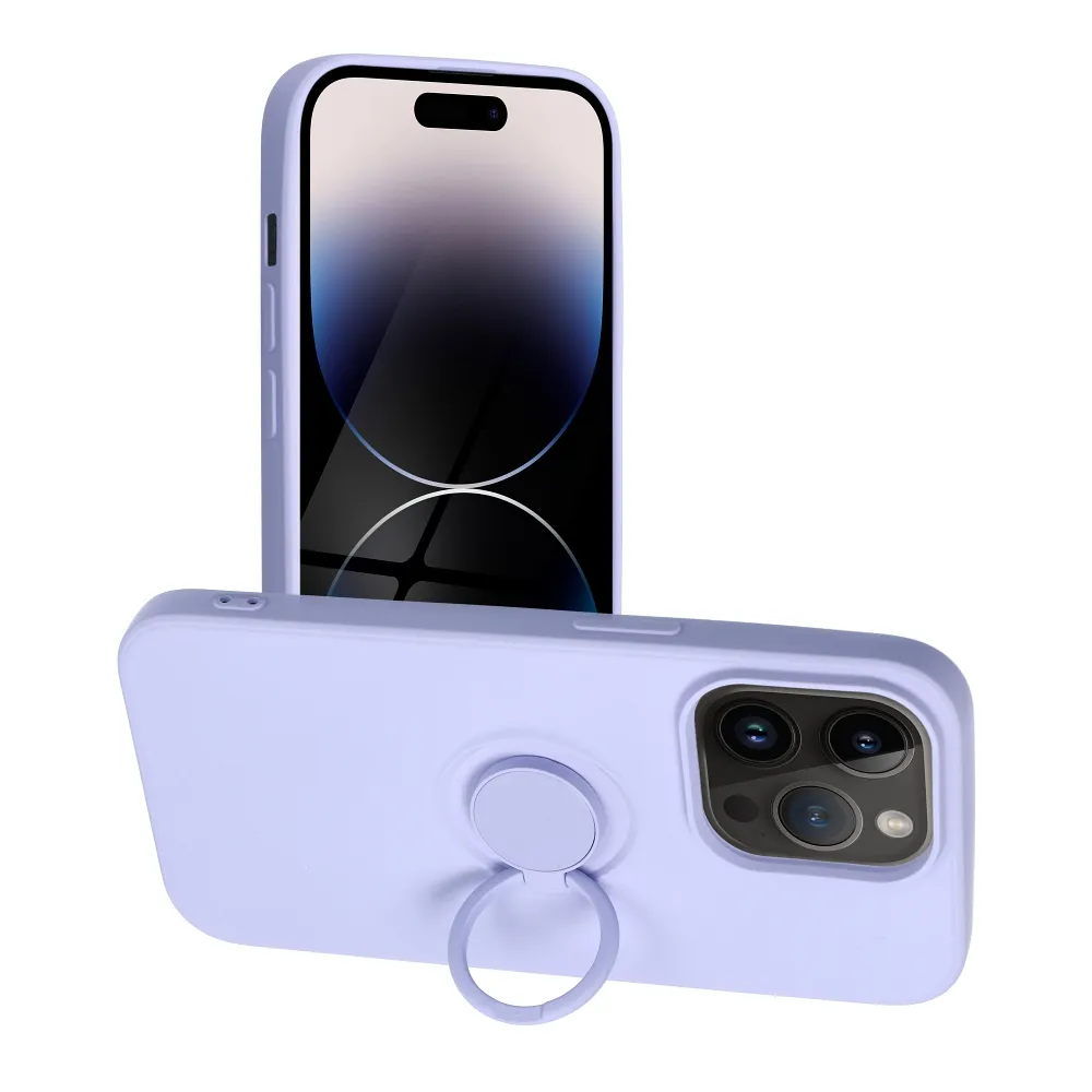 SILICONE RING case for IPHONE 14 Pro violet