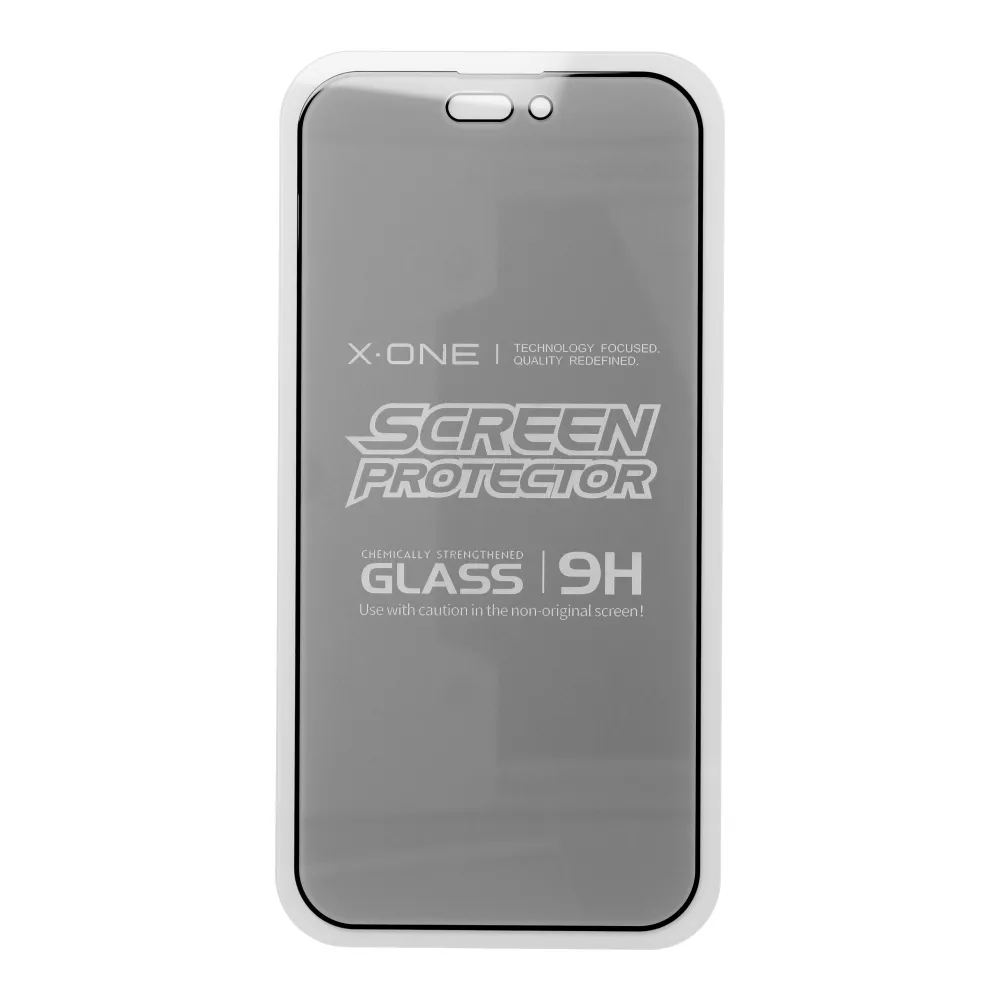 X-ONE Full Cover Extra Strong Privacy - for iPhone 14 Pro Max (full glue) tempered glass 9H - Image 8