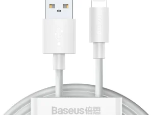 BASEUS cabel USB A to Lightning 2,4A Wisdom TZCALZJ-02 2 pcs 1,5 m white