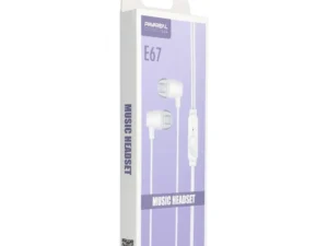 Wired earphones with micro Jack 3,5mm PA-E67 white