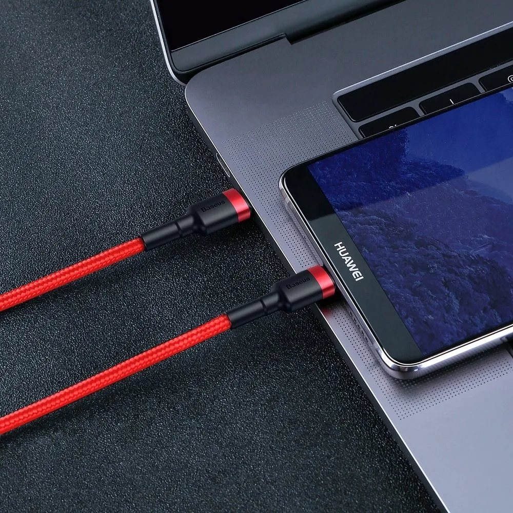 BASEUS cable Type C to Type C PD 3A 60W Cafule CATKLF-G09 1 m red - Image 2