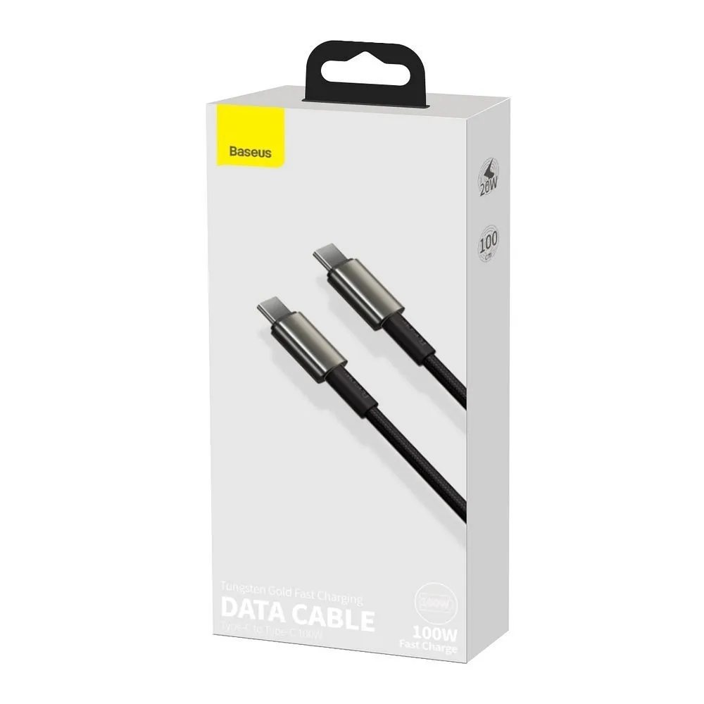 BASEUS cable Type C to Type C PD 5A 100W Tungsten CATWJ-01 1 m black - Image 9