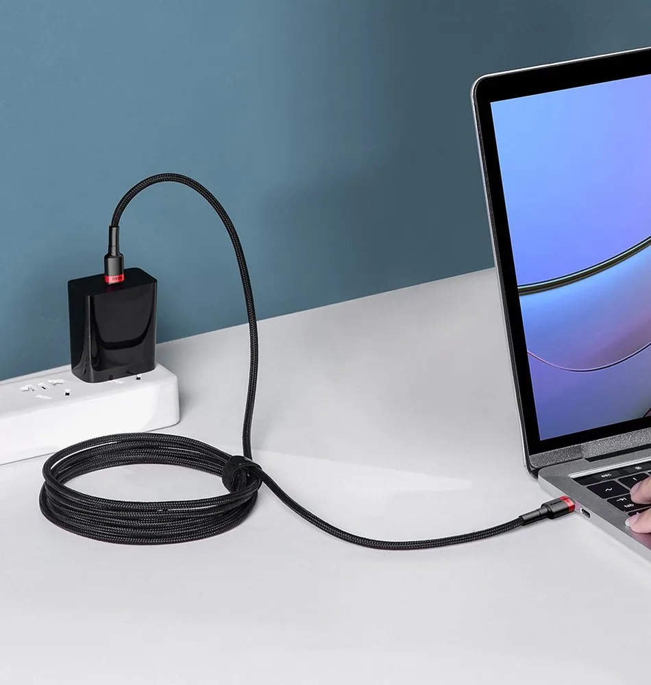 BASEUS cable Type C to Type C PD 5A 100W Tungsten CATWJ-A01 2 m red - Image 2