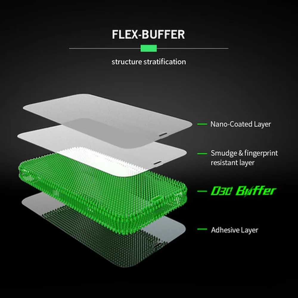 Bestsuit Flex-Buffer Hybrid Glass 5D with antibacterial Biomaster coating for Apple iPhone 13 Pro Max/14 Plus black - Image 8