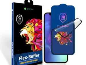Bestsuit Flex-Buffer Hybrid Glass 5D with antibacterial Biomaster coating for Apple iPhone 12 mini BLACK