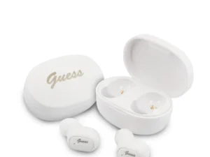 Bluetooth Earphones Stereo TWS GUESS  V5.0 4H MUSIC TIME with docking station white ( GUTWST30WH )