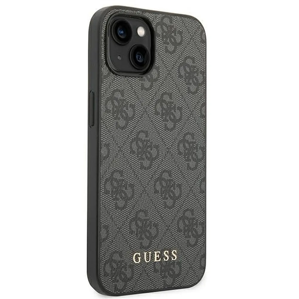 GUESS case for IPHONE 14 GUHCP14SG4GFGR (4G Gold Logo) grey - Image 4