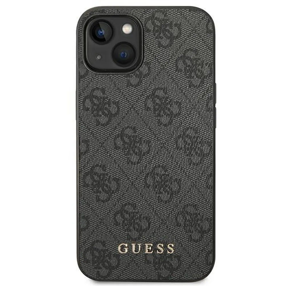 GUESS case for IPHONE 14 GUHCP14SG4GFGR (4G Gold Logo) grey - Image 3