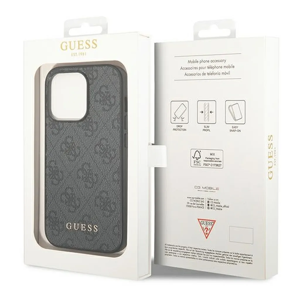 GUESS case for IPHONE 14 Pro Max GUHCP14XG4GFGR (4G Gold Logo) grey - Image 8