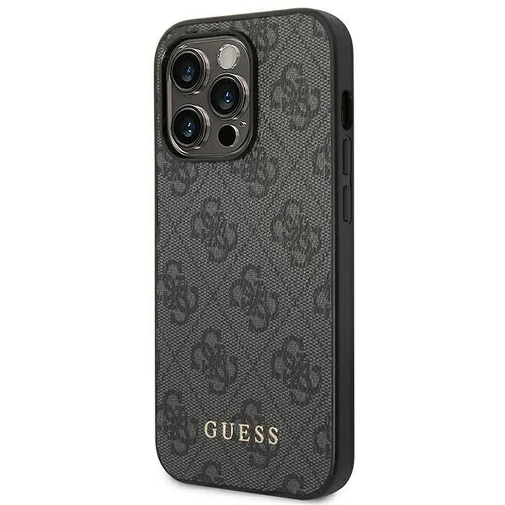GUESS case for IPHONE 14 Pro Max GUHCP14XG4GFGR (4G Gold Logo) grey - Image 2
