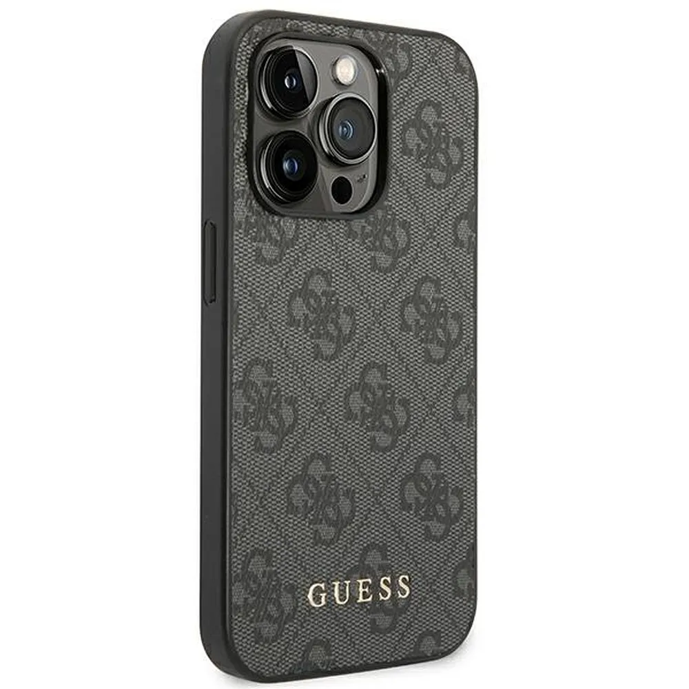 GUESS case for IPHONE 14 Pro Max GUHCP14XG4GFGR (4G Gold Logo) grey - Image 4