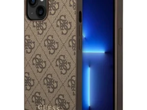 GUESS case for IPHONE 14 GUHCP14SG4GFBR (4G Gold Logo) brown