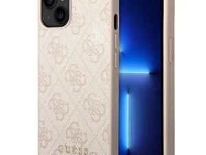 GUESS case for IPHONE 14 Plus GUHCP14MG4GFPI (4G Gold Logo) pink