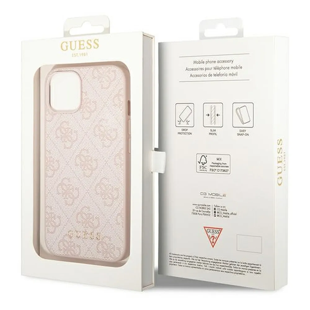GUESS case for IPHONE 14 Plus GUHCP14MG4GFPI (4G Gold Logo) pink - Image 8