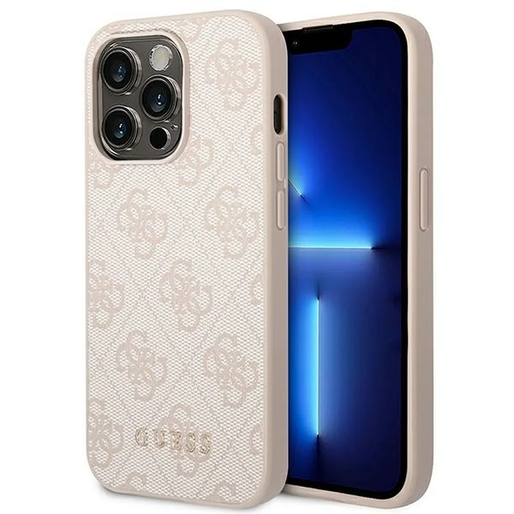 GUESS case for IPHONE 14 Pro Max GUHCP14XG4GFPI (4G Gold Logo) pink