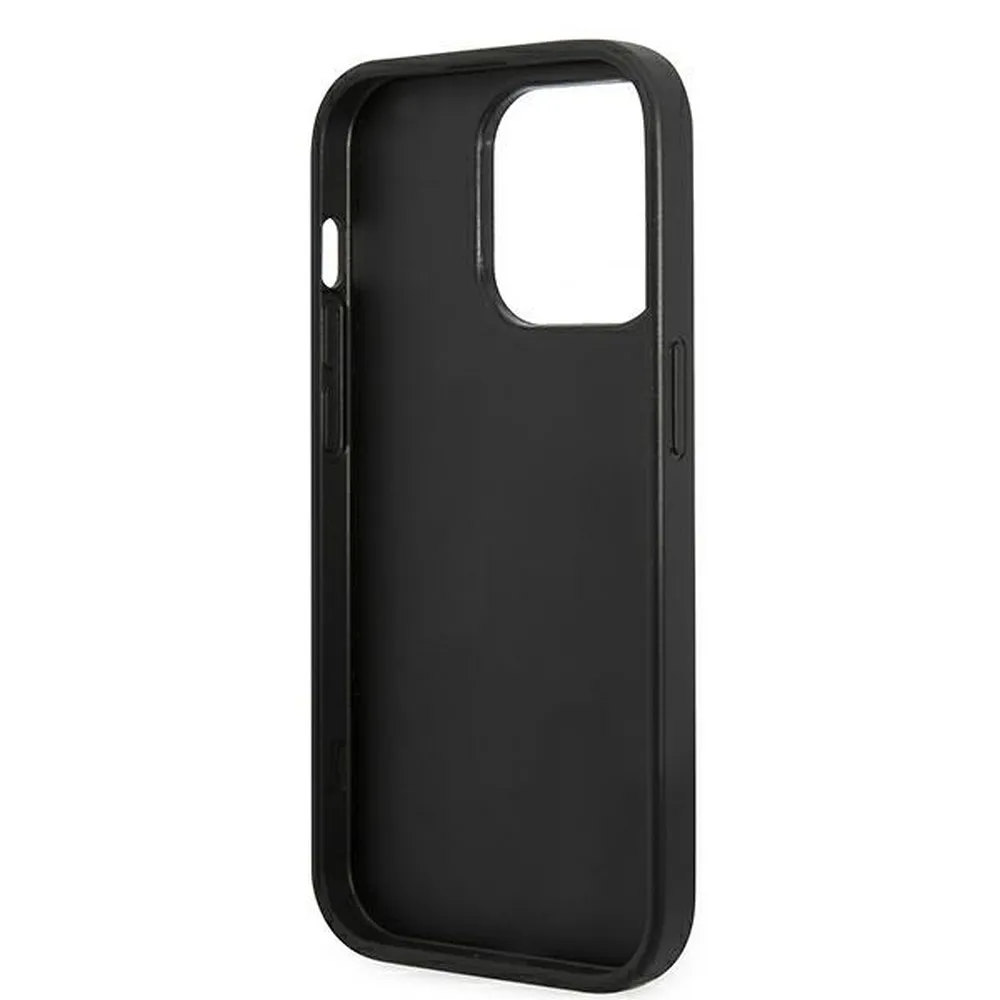 GUESS case for IPHONE 14 Pro GUHCP14LHGGSHK (Glitter Flakes Script Metal Logo) black - Image 7