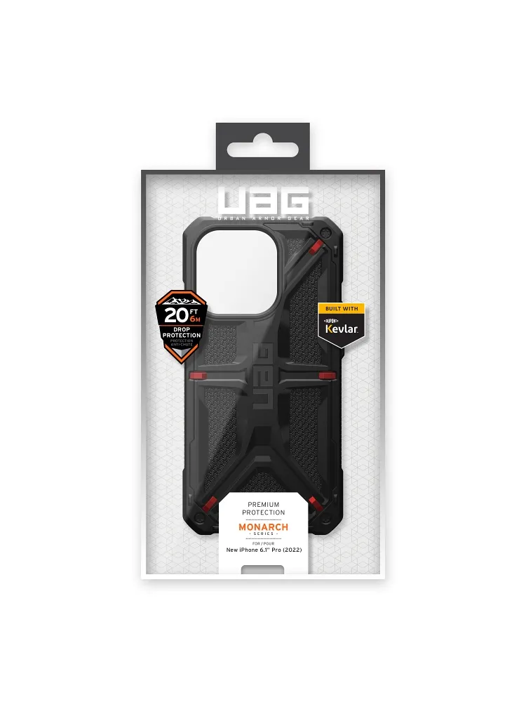 ( UAG ) Urban Armor Gear Monarch case for IPHONE 14 PRO kevlar black - Image 12