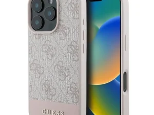 GUESS case for IPHONE 16 Pro Max GUHCP16XG4GLPI (4G PU Bottom Stripe) pink