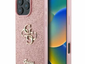 GUESS case for IPHONE 16 Pro Max GUHCP16XHG4SGP (Fixed Glitter Big 4G) pink