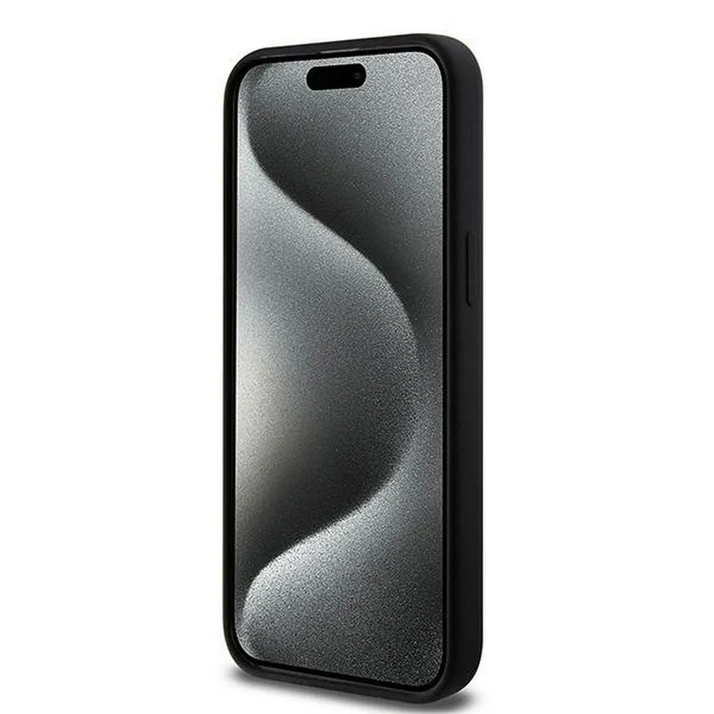 KARL LAGERFELD case for IPHONE 15 Pro Max compatible with MagSafe KLHMP15XSCMKCRHK (Silicone KC Body Ring) black - Image 12