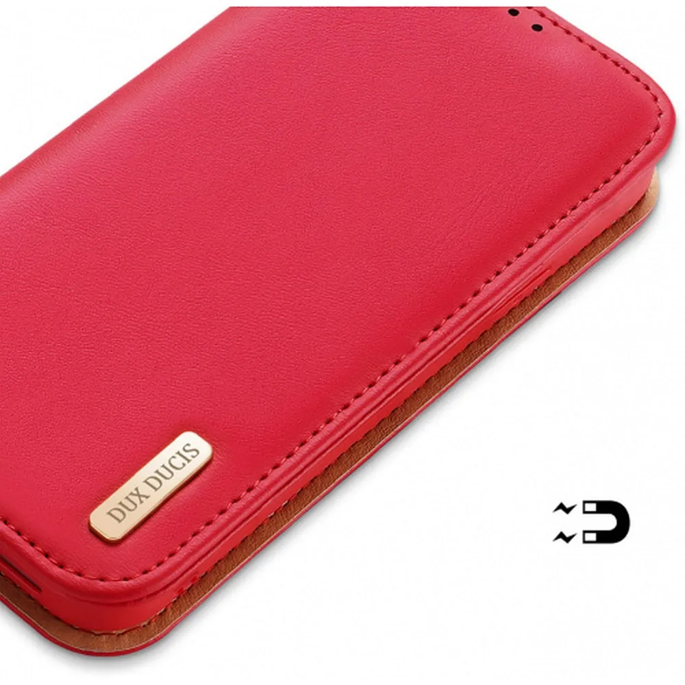 DUX DUCIS wallet case HIVO for IPHONE 15 red - Image 6