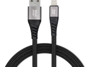 BLUE STAR braided cable 2,4A USB A to Lightning TFK-DC-003 1,2 m black