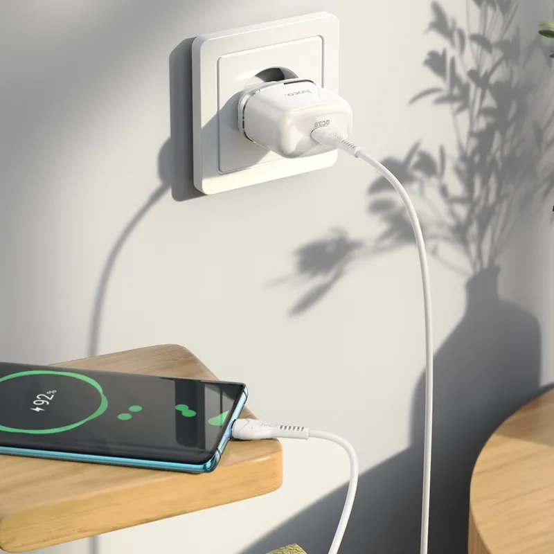 HOCO travel charger Type C + cable Type C to Type C PD QC3.0 20W N24 white - Image 3