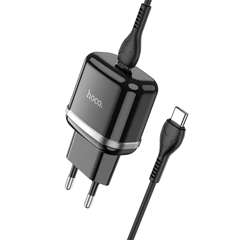 HOCO travel charger Type C + cable Type C to Type C PD QC3.0 20W N24 black - Image 2