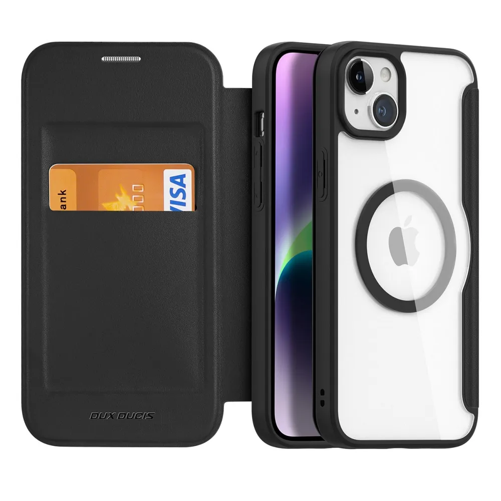 DUX DUCIS wallet case SKIN X PRO compatible with MagSafe for IPHONE 15 Plus black - Image 2