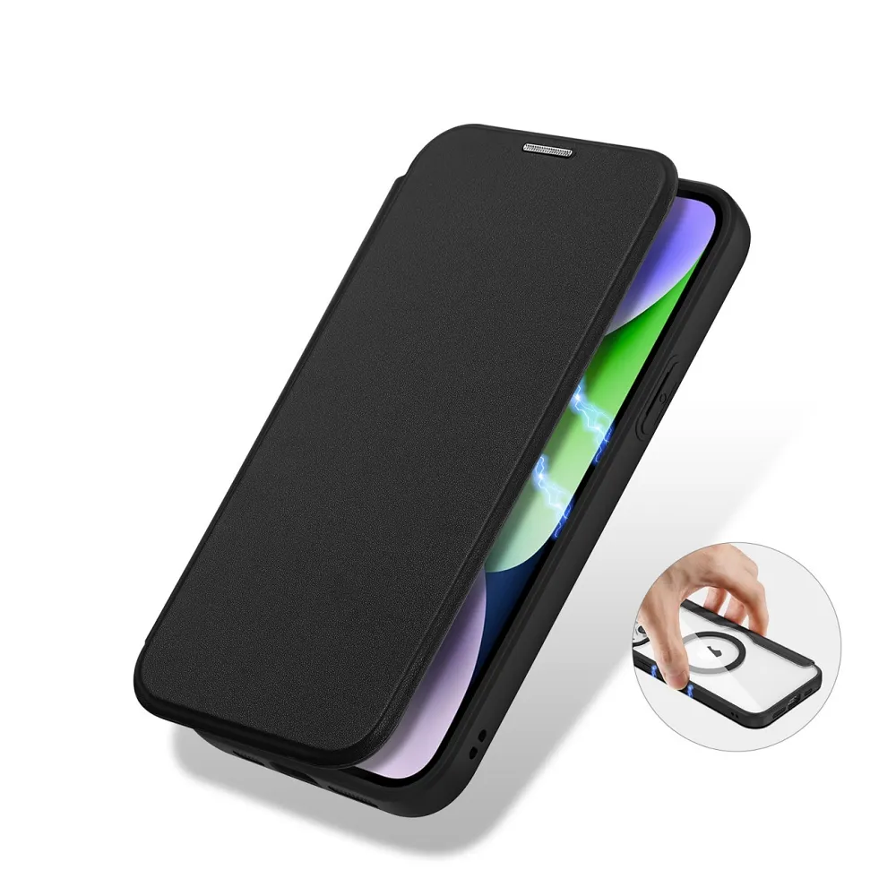 DUX DUCIS wallet case SKIN X PRO compatible with MagSafe for IPHONE 15 Plus black - Image 6