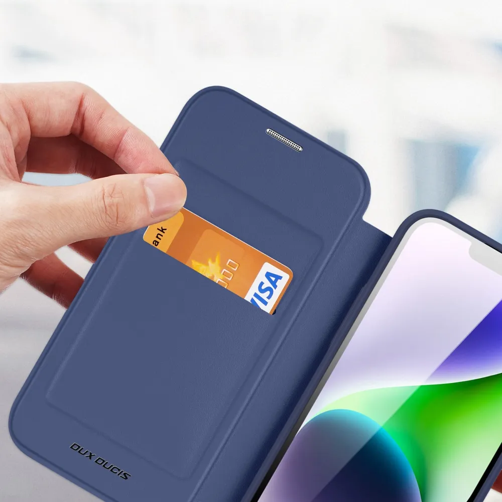 DUX DUCIS wallet case SKIN X PRO compatible with MagSafe for IPHONE 15 blue - Image 9