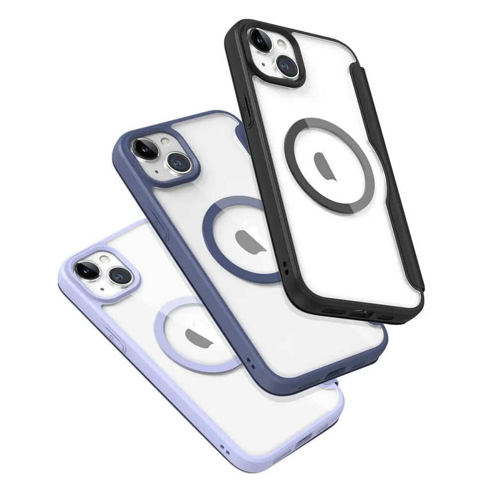 DUX DUCIS wallet case SKIN X PRO compatible with MagSafe for IPHONE 15 blue - Image 6