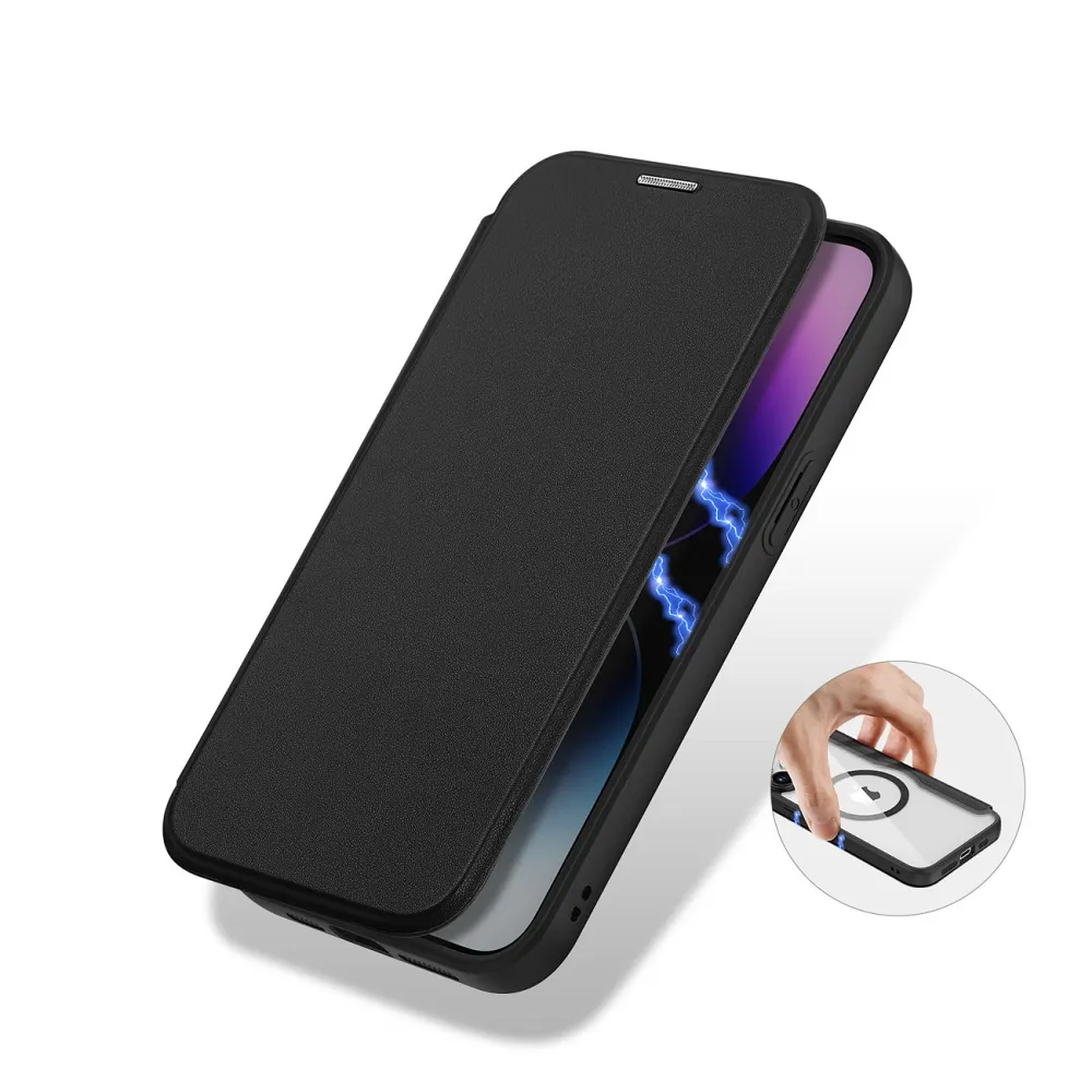 DUX DUCIS wallet case SKIN X PRO compatible with MagSafe for IPHONE 15 Pro black - Image 6