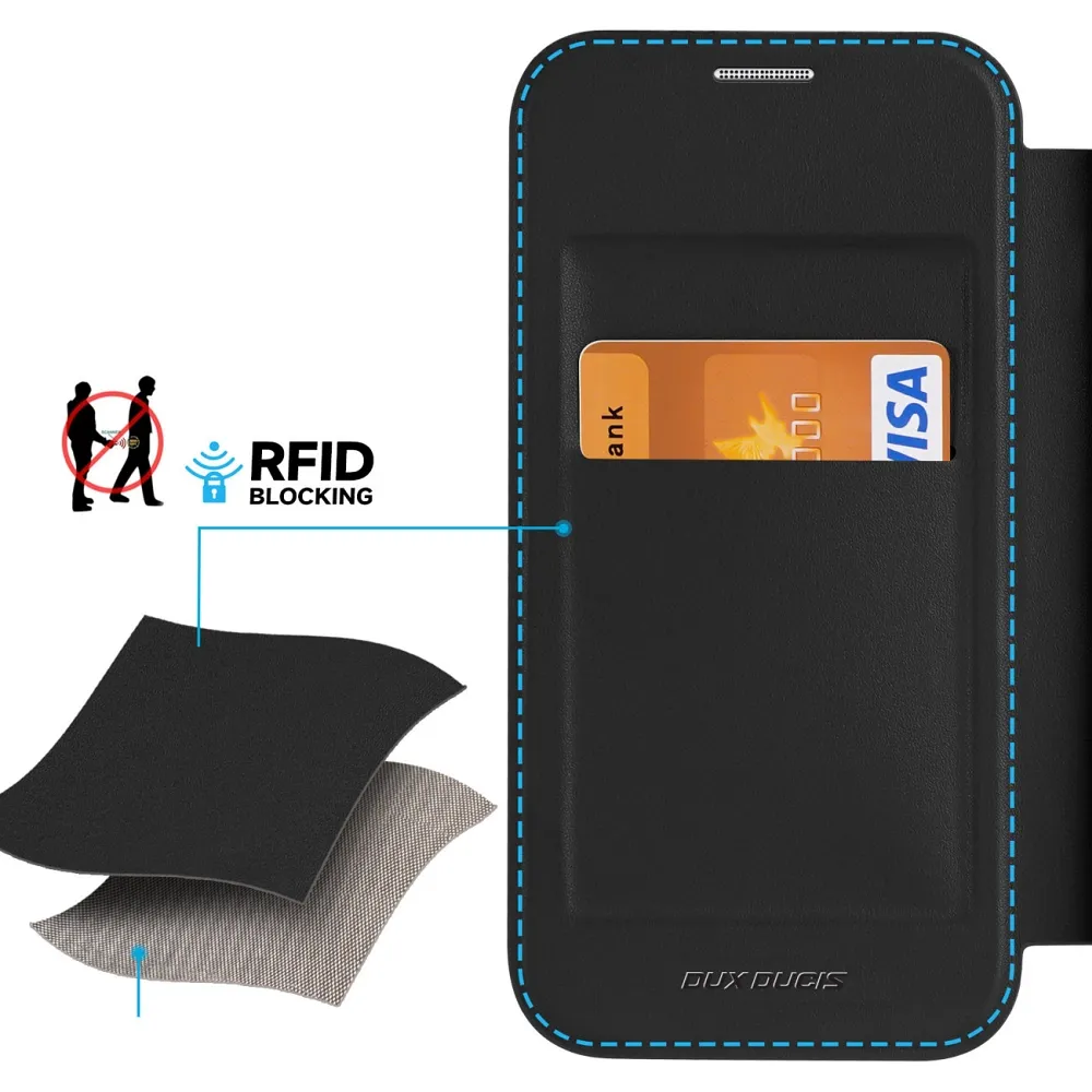 DUX DUCIS wallet case SKIN X PRO compatible with MagSafe for IPHONE 15 Pro black - Image 4