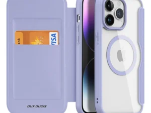 DUX DUCIS wallet case SKIN X PRO compatible with MagSafe for IPHONE 15 Pro purple