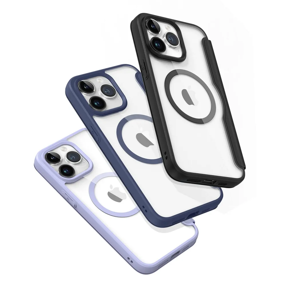 DUX DUCIS wallet case SKIN X PRO compatible with MagSafe for IPHONE 15 Pro purple - Image 3