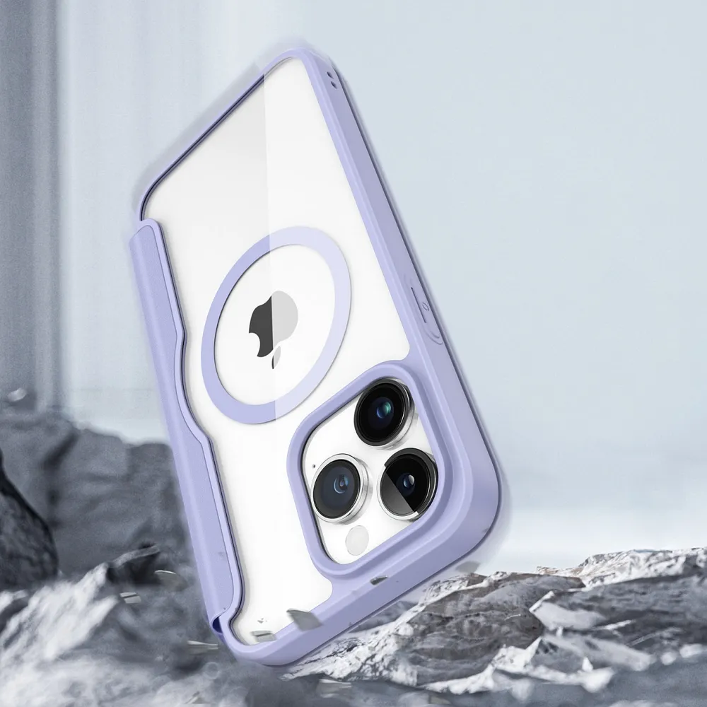 DUX DUCIS wallet case SKIN X PRO compatible with MagSafe for IPHONE 15 Pro Max purple - Image 12