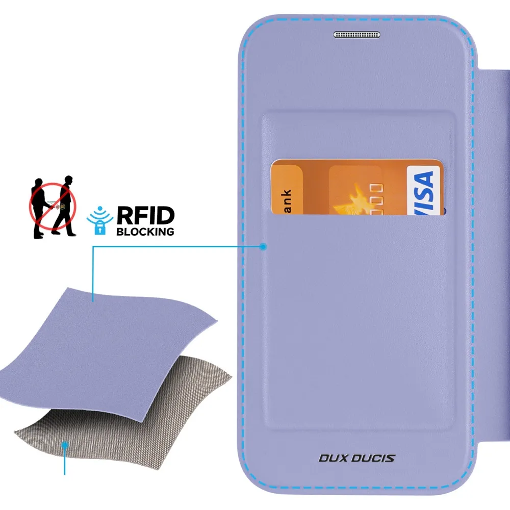DUX DUCIS wallet case SKIN X PRO compatible with MagSafe for IPHONE 15 Pro Max purple - Image 4