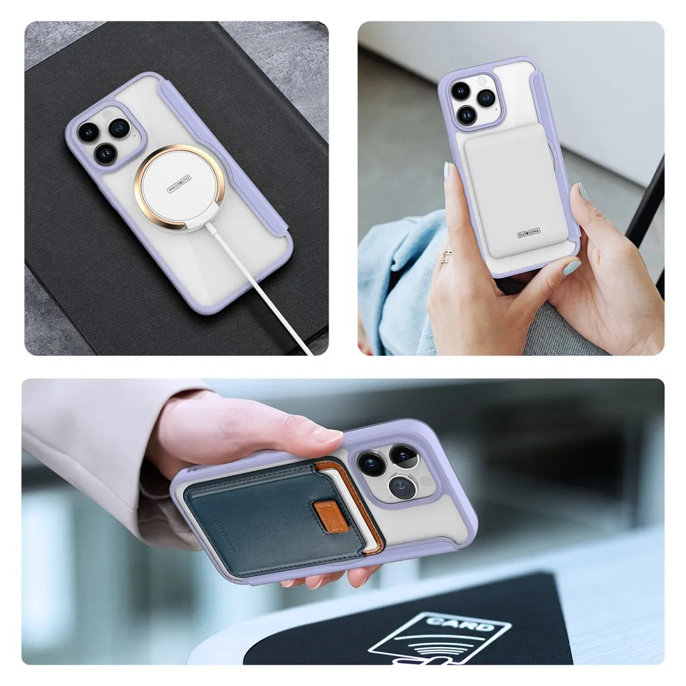 DUX DUCIS wallet case SKIN X PRO compatible with MagSafe for IPHONE 15 Pro Max purple - Image 9