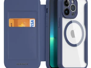 DUX DUCIS wallet case SKIN X PRO compatible with MagSafe for IPHONE 13 / 14 blue