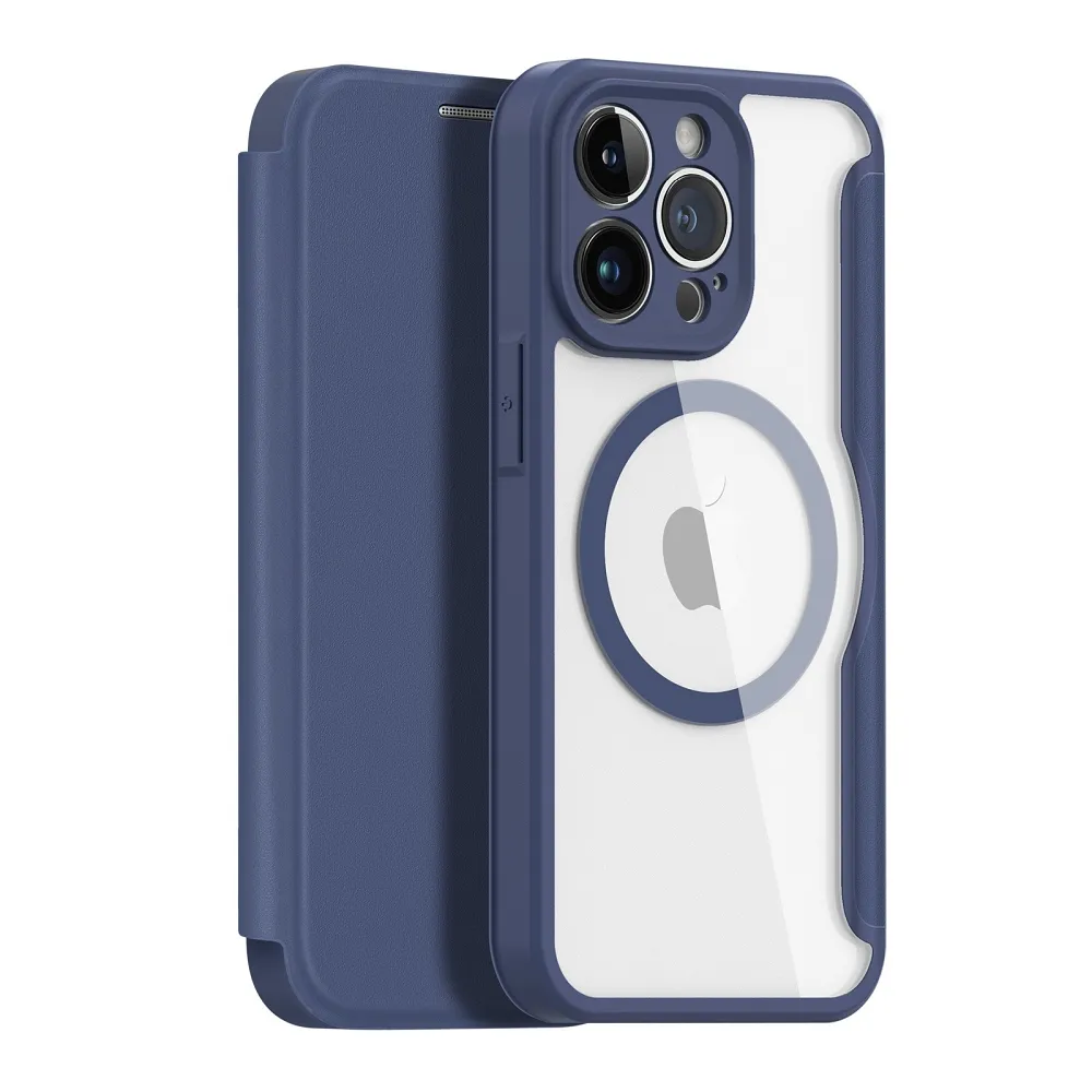 DUX DUCIS wallet case SKIN X PRO compatible with MagSafe for IPHONE 14 Pro Max blue - Image 2